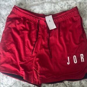 Jordan Men's Red Athletic Shorts
